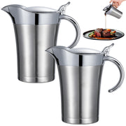 Nimbloom Insulated Gravy Boat, 27 oz Double Wall Stainless Steel, Silver 2 Pack