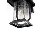 Salem One Light Outdoor Wall Sconce Black by Lighting Design – Iron, Black, Model OD304W12BK