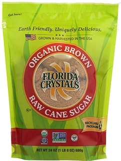 Organic Sugar, Brown, 24-Ounce Bags (Pack of 6) by Florida Crystals