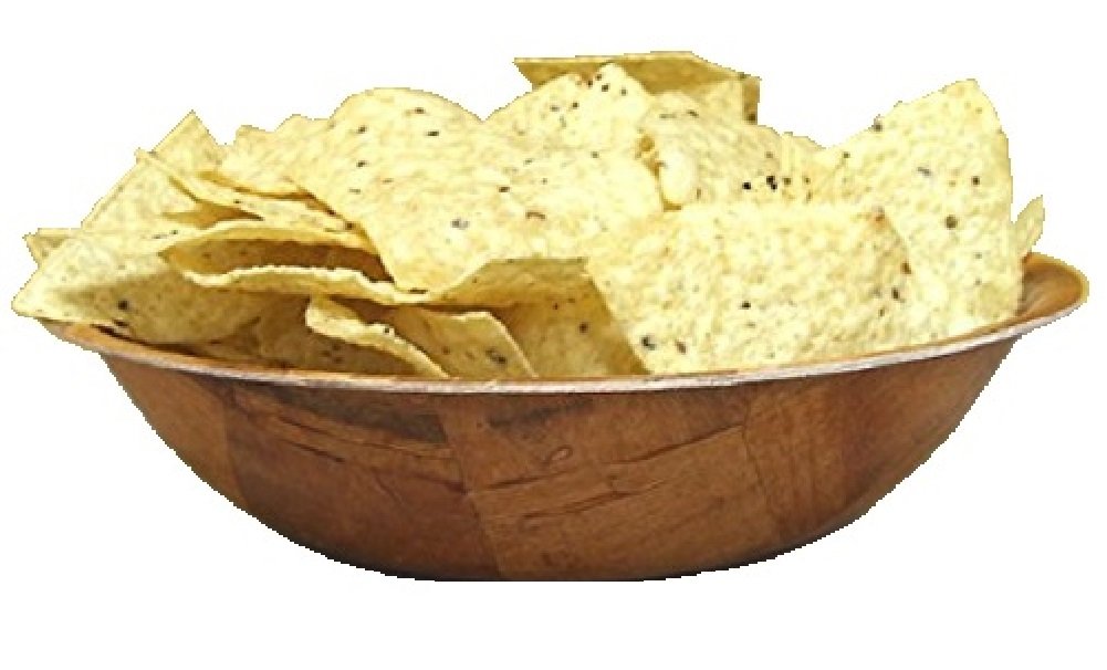 Round Woven Wood Snack or Salad Bowl by Winco – Woven Wood, Mahogany, Model WWB-6