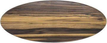 American Metalcraft Oval Faux Acacia Wood Melamine Serving Board - 25 1/2"L x 10 1/2"W x 1 1/4"H