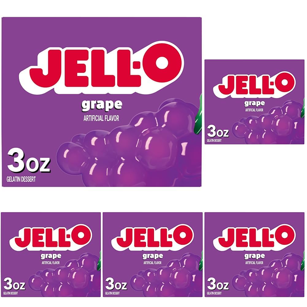 Jell-O Grape / 3 Ounce (Pack of 5) / 1 Gelatin