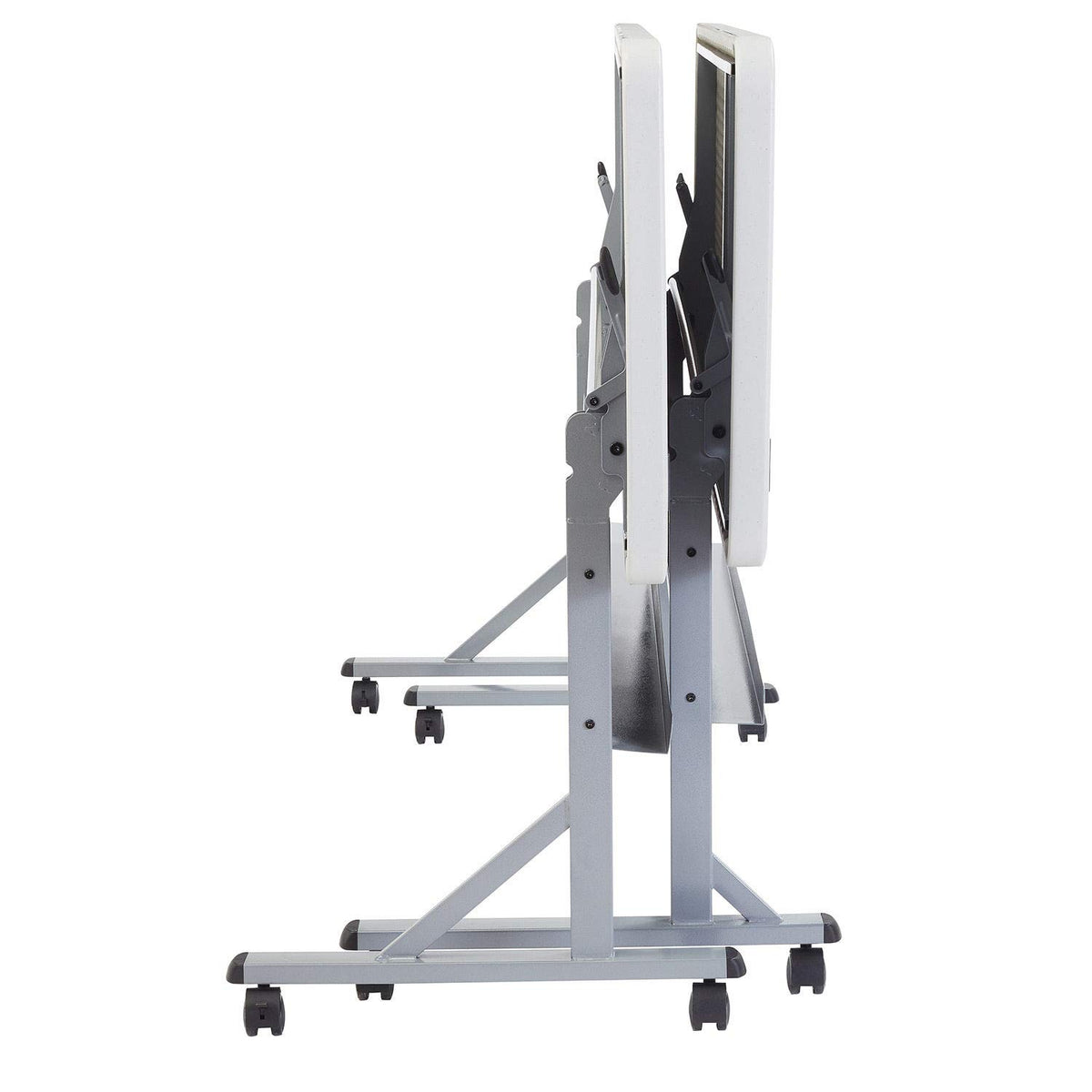 Blow Molded Folding Training Table by Global Industrial – 60" x 24", Plastic, Grey, Model INT-BPFT-2460