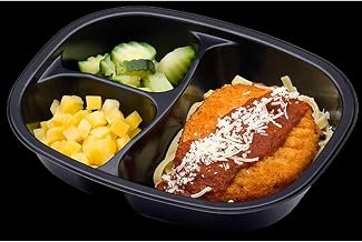 Breaded Chicken Patty with Mozzarella Cheese and Marinara Sauce over Fettuccini Meal by Golden Gourmet – Pack of 20