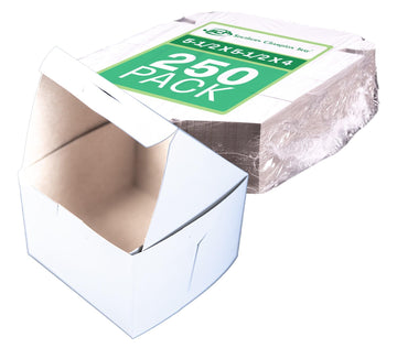 SCT White One-Piece Non-Window Bakery Boxes, 5.5 x 5.5 x 4, White, Paper, 250/Carton