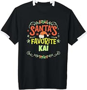 Santa's Favorite Kai Christmas Kai Name Personalized Adult & Youth Soccer Jersey