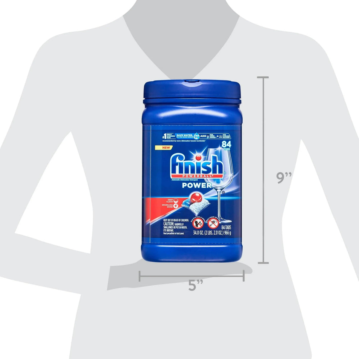 POWER, Automatic Dishwasher Detergent Powerball, 48 Pods (Pack of 2) by Finish – 84 Count (Pack of 2), Pack of 2