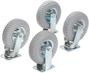 Global Industrial Full Pneumatic Caster Kit 2 Swivel, 2 Rigid, 8" x 2.80"