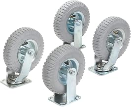 Global Industrial Full Pneumatic Caster Kit 2 Swivel, 2 Rigid, 8" x 2.80"