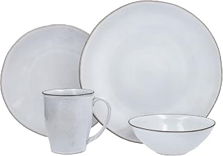 Nosse with Fortessa Bordo Stoneware 16 Piece Dinnerware Set, Service for 4, Stone