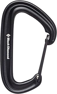 Black Diamond LiteWire Carabiner, Hot-Forged Wiregate, Rock Climbing