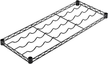 Nexel WS1436B Wine Bottle Shelf 36" L x 14" W Black Epoxy