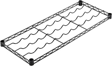 Nexel WS1436B Wine Bottle Shelf 36" L x 14" W Black Epoxy