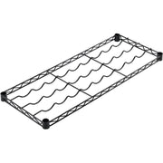 Wine Bottle Shelf 36" L x 14" W Black Epoxy by Nexel – 36 inches (W) x 14 inches (L) x 1.75 inches (H), Epoxy, Black, Model WS1436B