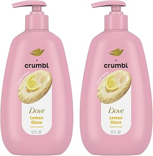 Dove X Crumbl Moisturizing Liquid Hand Wash Lemon Glaze | 2-pack, of 12 oz Hand Wash with Pump | Limited Edition (Lemon Glaze)