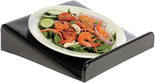 HUBERT Angled Display Riser Black ABS Plastic - 12" L x 12" W x 3" H
