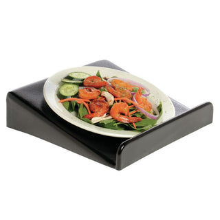 Angled Display Riser Black ABS Plastic - 12" L x 12" W x 3" H by HUBERT – Plastic, Black, Model ANPLA-12124