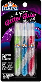 Elmer's Swirl Glam Glitter Glue Silvers - Red, Blue and Green