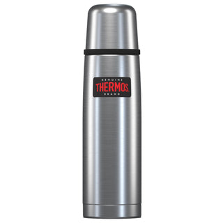 Light & Compact Stainless Steel Flask (500ml) 14h Hot | 24h Cold by THERMOS – 16.9 Ounces, 500.0 milliliters, Stainless Steel, Model 184093