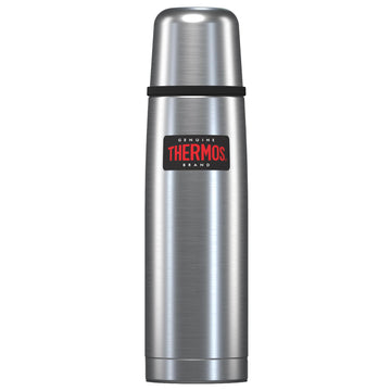 Light & Compact Stainless Steel Flask (500ml) 14h Hot | 24h Cold by THERMOS – 16.9 Ounces, 500.0 milliliters, Stainless Steel, Model 184093