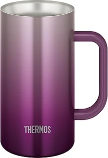 Thermos JDK-721C PL Vacuum Insulated Jug, Purple, 24.3 fl oz (720 ml), Dishwasher Safe, Magic Bottle Structure, Hot and Cold Insulation, Beer Stein