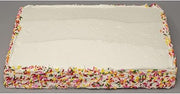Love and Quiches 1/4 Sheet Special Occasion White Cake, 2.5 pound - 1 each.