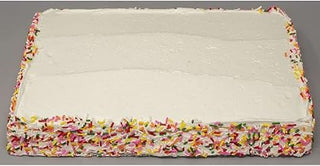 Love and Quiches 1/4 Sheet Special Occasion White Cake, 2.5 pound - 1 each.