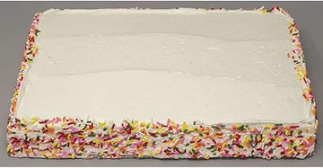 Love and Quiches 1/4 Sheet Special Occasion White Cake, 2.5 pound - 1 each.