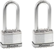 Master Lock M5XTLJ Magnum Heavy Duty Outdoor Padlock with Key, 2 Pack Keyed-Alike
