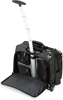 ACCO Brands Kensington Contour Rolling Laptop Case Nylon 17-1/2 x 9-1/2 x 13 Black KMW62348