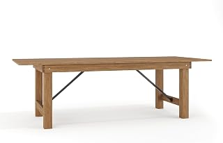 Flash Furniture Hercules 96x40 in Folding Table | Commercial Grade, Foldable Locking Legs, Farmhouse, Rustic