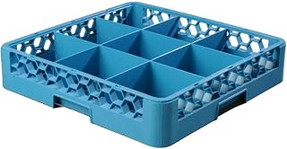 Carlisle FoodService Products CFS 9 Compartment Glass Rack - Blue [Set of 6]