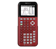 TI-84 Plus CE Color Graphing Calculator by Texas Instruments – Small, Plastic, Red, Model 84PLCE/TBL/1L1/AQ