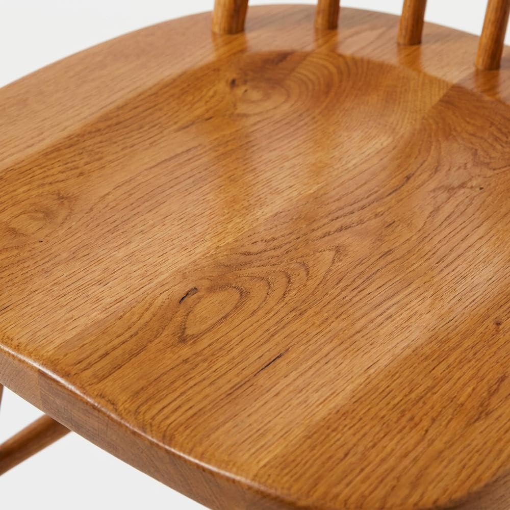 Rubberwood Solid Wood Bow-Back Side Chair by Starlight Canyon Home – Solid + Manufactured Wood, Brown