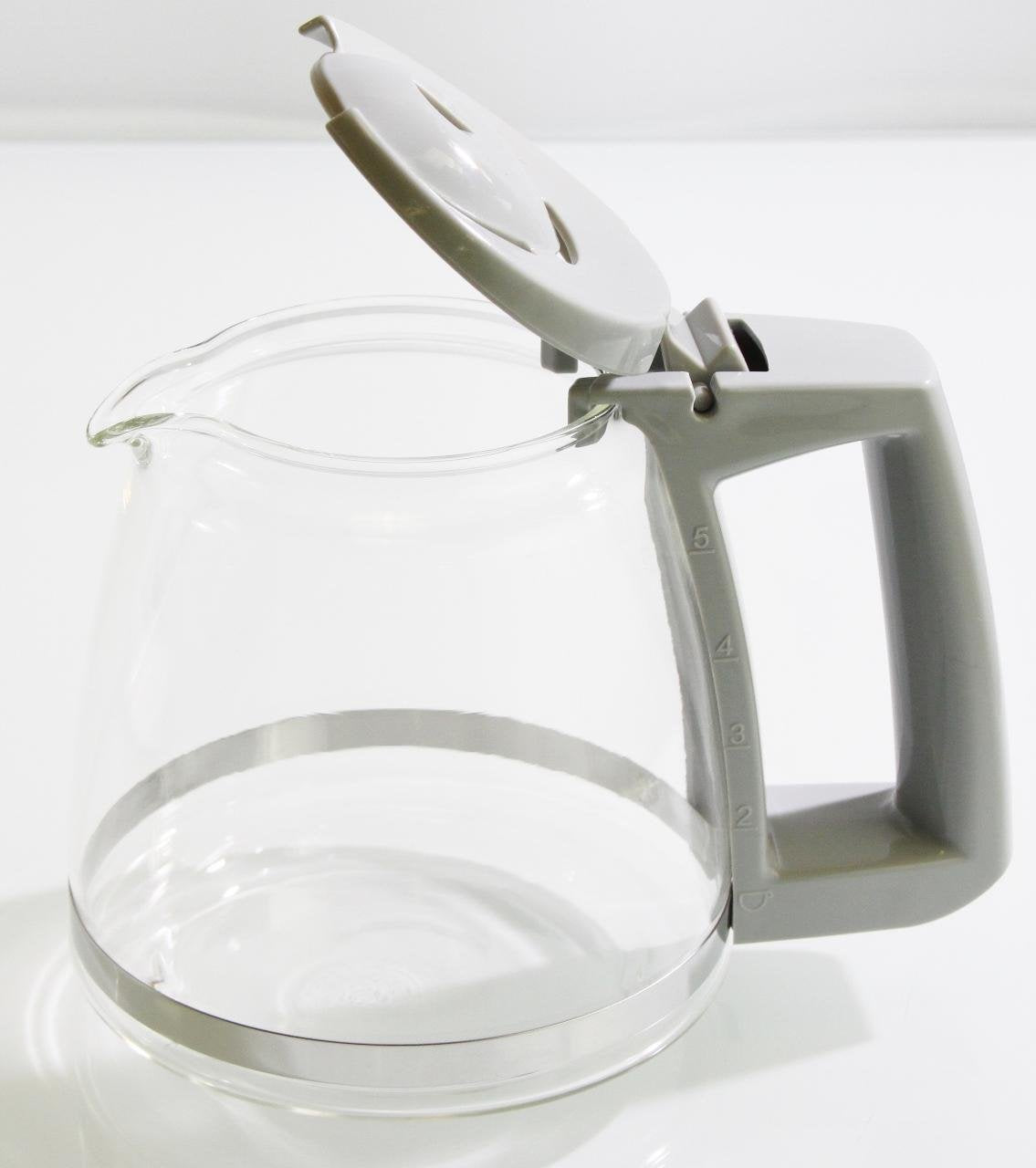 Single 5 M 720-1 Coffee Filter Machine by Melitta – 5 Tassen, 1.2 liters, Glass, White/Grey, Model M720-1/1