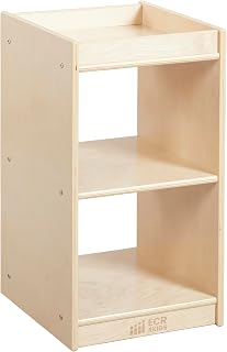 ECR4Kids 2-Cube Double-Sided Vertical Storage Organizer, Classroom Furniture, Natural