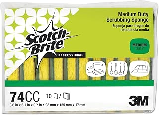 Scotch-Brite Professional Medium-Duty Scrubbing Sponge, 3 1/2 x 6 1/4, 10/Pack