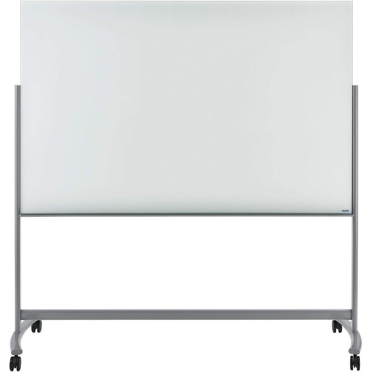 72" W x 48" H Mobile Double Sided Glass Whiteboard by Global Industrial – 63"W x 78.5"H, Glass, White, Model ZB-3