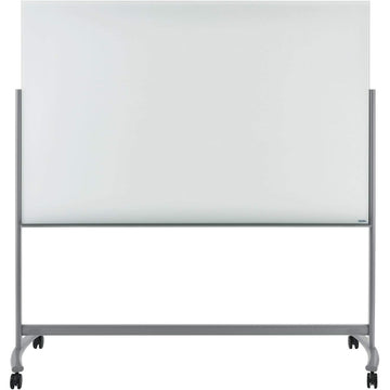 72" W x 48" H Mobile Double Sided Glass Whiteboard by Global Industrial – 63"W x 78.5"H, Glass, White, Model ZB-3