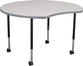 Learniture Structure Series Crescent Mobile Collaborative Table