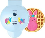 PEEPS® x Dash Waffle Maker - Bunny Waffle Maker for Easter Breakfast - Easy Release, One Touch Cooking & Compact Storage Design - Ceramic Coating - 8-Inch
