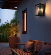 Richmond Three Light Outdoor Wall Sconce Black by Lighting Design – Iron, Black, Model OD331W16BK