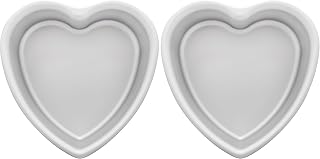 Fat Daddio's PHT-103 Anodized Aluminum Heart Cake Pan, 10 x 3 inch (Pack of 2)