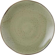 Tuxton Artisan Geode Geode Olive Reactive Natural 11-5/8-Inch Plate, Case of 12, Green; Scratch Resistant; Chip Resistant; Lead & Cadmium Free; Dishwasher, Microwave, Oven Safe