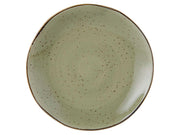Artisan Geode Geode Olive Reactive Natural 11-5/8-Inch Plate by Tuxton – 11-5/8-Inch, canvas, Geode Olive