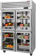 Turbo Air PRO-50-4R-G-N Pro Series Two Section Reach-In Refrigerator with Four Half-Height Glass Doors