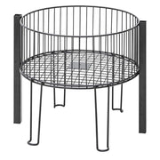 3-Tier Dump Bin - 18"Dia x 49 12/25"H by HUBERT – Metal, Black, Model 60807