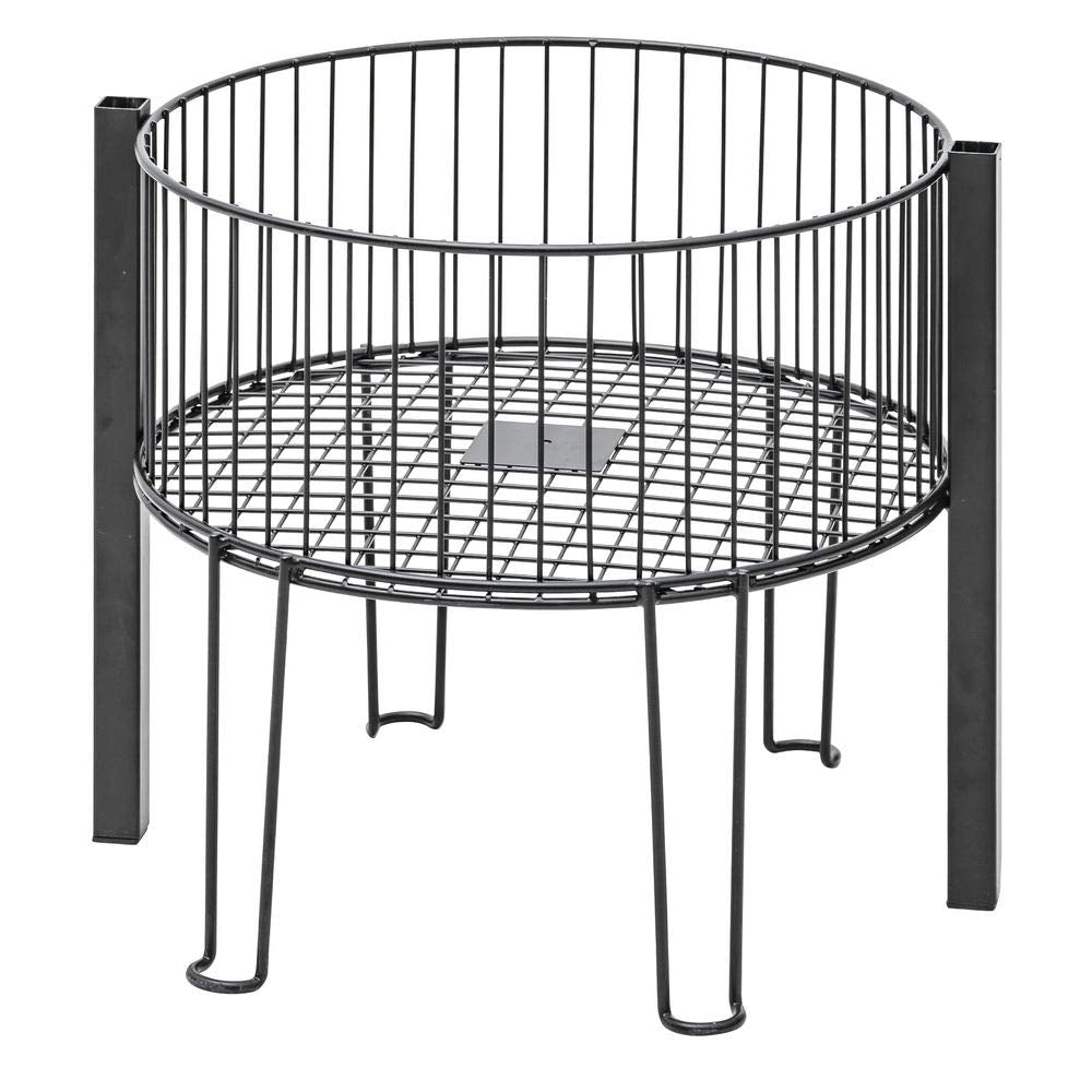 3-Tier Dump Bin - 18"Dia x 49 12/25"H by HUBERT – Metal, Black, Model 60807