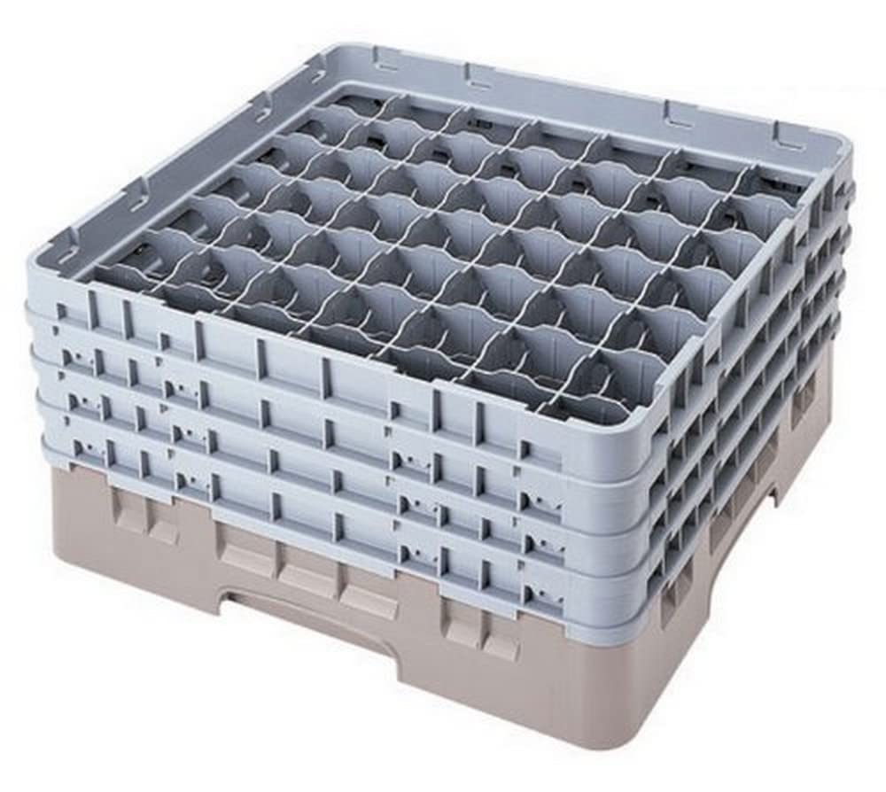 (49S1114151) 49 Compartment Stemware & Tumbler Glass Rack - Camrack® by Cambro – 49-Compartment, Plastic, Soft Gray