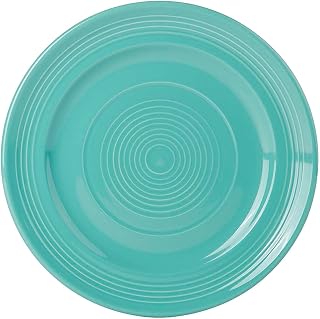 Tuxton Concentrix Island Blue Solid Color 9-Inch Plate, Case of 24, Blue/Turquoise; Scratch Resistant; Chip Resistant; Lead & Cadmium Free; Dishwasher, Microwave, Oven Safe